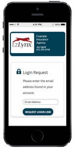 EZLynx Client Center - Mobile Login